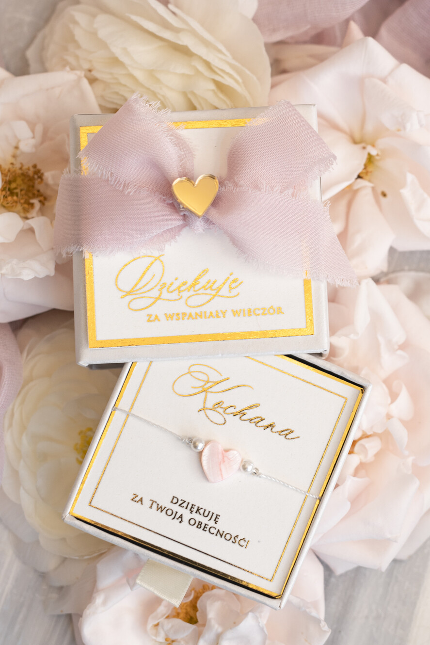 wieczór Panieński podziękowania za wieczór panieński podziękowanie za wieczór panieński- bransoletka z serduszkiem z masy perłowej Bransoletki dla Twojego Team Bride0
