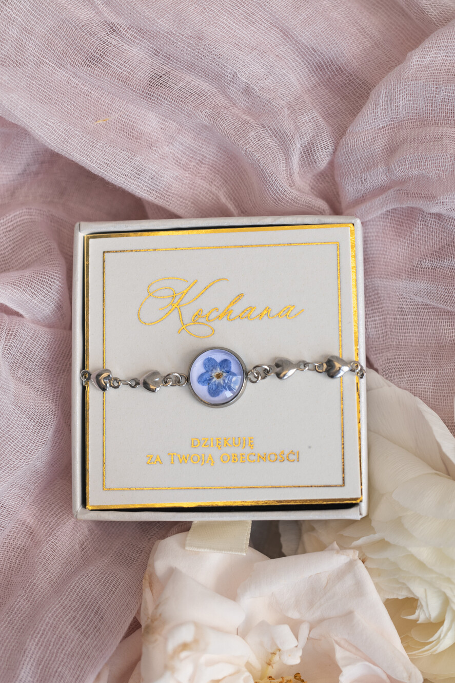 wieczór Panieński podziękowania za wieczór panieński podziękowanie za wieczór panieński- bransoletka z niezapominajką Bransoletki dla Twojego Team Bride1