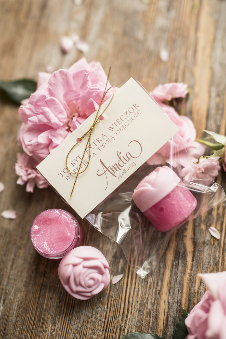 wieczór Panieński podziękowania za wieczór panieński prezenty na wieczór panieński, podziękowania za wieczór panieński balsam do ust -róża Prezenciki dla dziewczyn na Panieński2