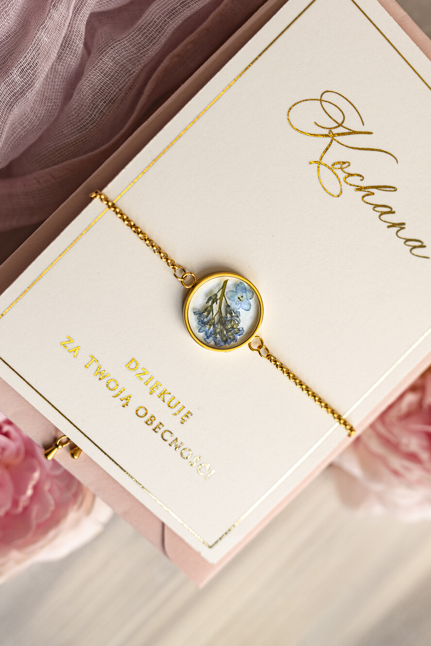 wieczór Panieński podziękowania za wieczór panieński podziękowanie za wieczór panieński- bransoletka z niezapominajką Bransoletki dla Twojego Team Bride4