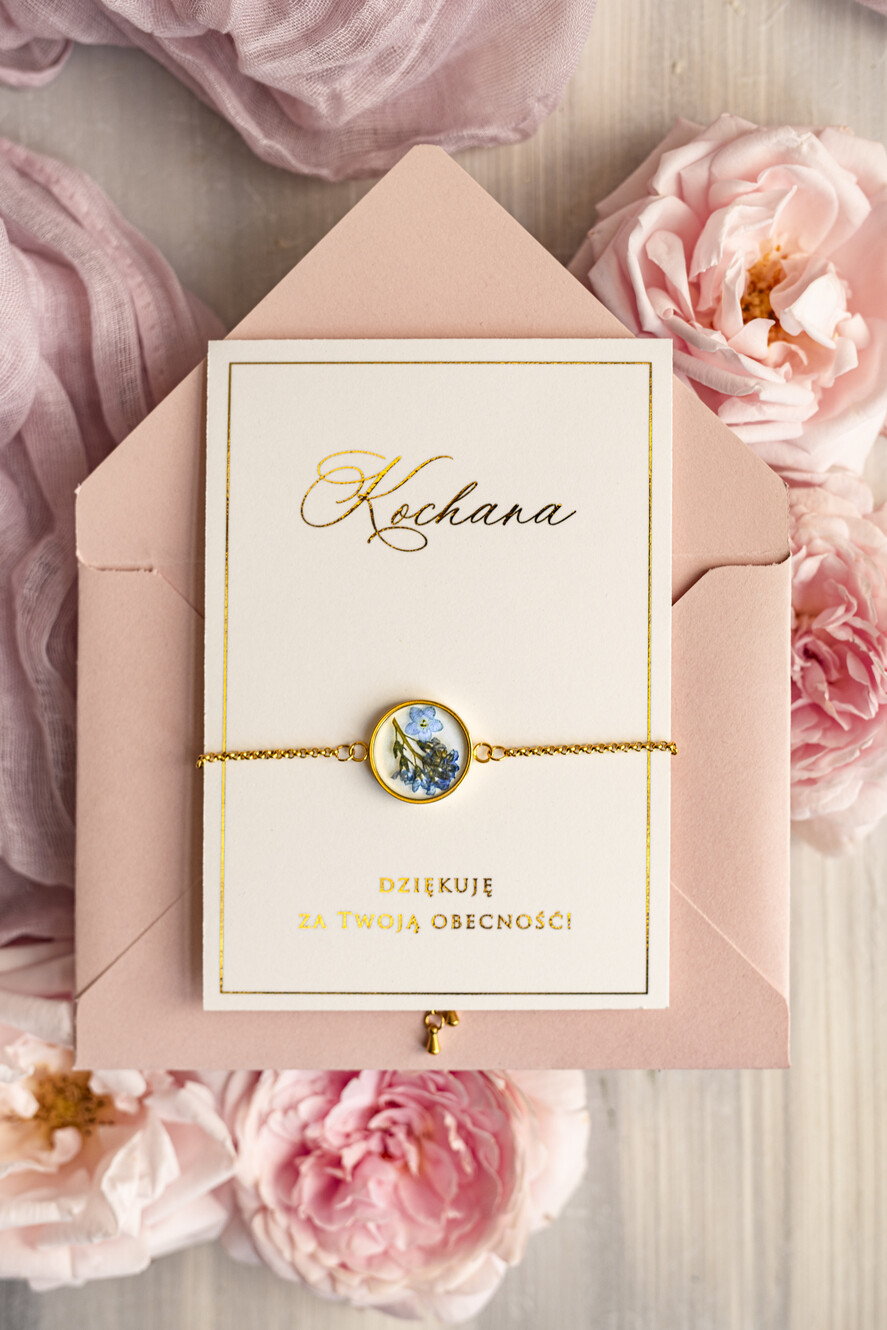 wieczór Panieński podziękowania za wieczór panieński podziękowanie za wieczór panieński- bransoletka z niezapominajką Bransoletki dla Twojego Team Bride1