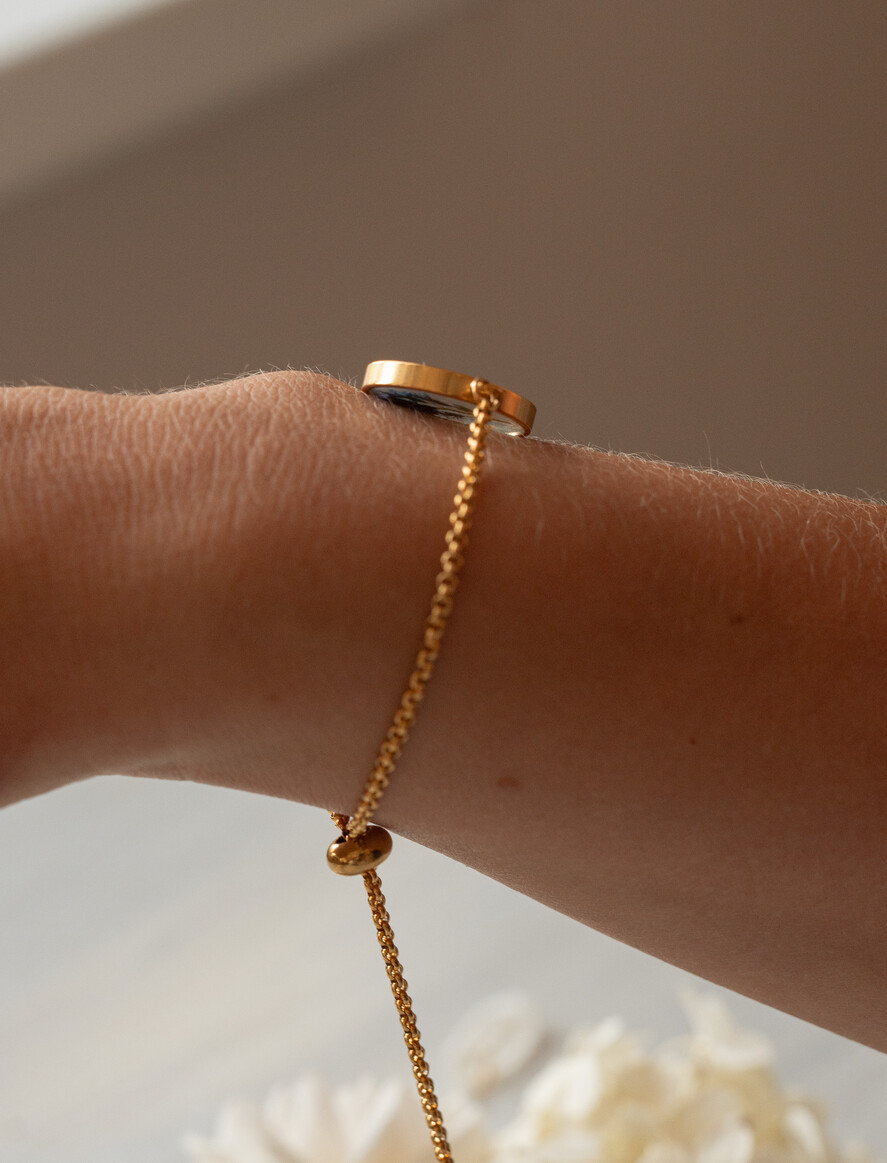 Prezenty dla świadków podziękowania dla świadkowej  Elegancki prezent dla Świadkowej, bransoletka z niezapominajką, wyjątkowy prezent na podziękowanie za świadkowanie, prezent dla świadkowej po ślubie 6