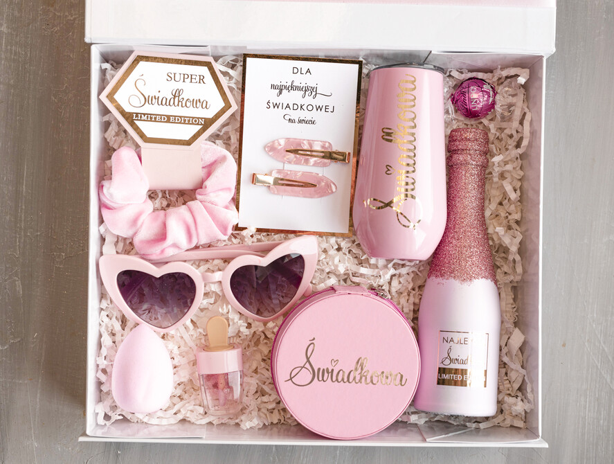 Prezenty dla świadków podziękowania dla świadkowej Czy zostanisz moją świadkową, pomysł na prezent dla świadkowej, box kosmetyczny dla świadkowej i druhny, oryginalny prezent dla świadkowej 7