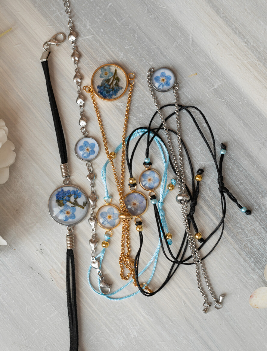 Prezenty dla świadków podziękowania dla świadkowej Elegancki prezent dla Świadkowej, bransoletka z niezapominajką, wyjątkowy prezent na podziękowanie za świadkowanie, prezent dla świadkowej po ślubie7