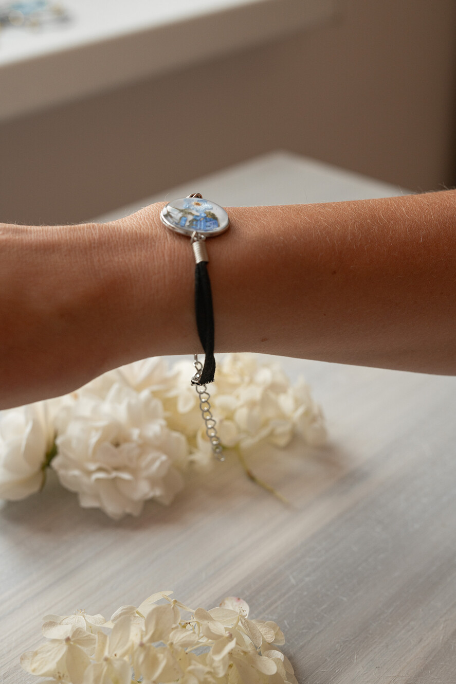 Prezenty dla świadków podziękowania dla świadkowej Podziękowanie dla świadkowej, bransoletka z niezapominajką, wyjątkowy prezent dla świadkowej, prezent dla świadkowej po ślubie4