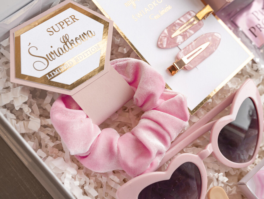 Prezenty dla świadków podziękowania dla świadkowej oryginalny prezent dla świadkowej, pomysł na podziękowanie za świadkowanie, prezent dla świadkowej zestaw kosmetyków, box prezentowy dla świadkowej i druhny5