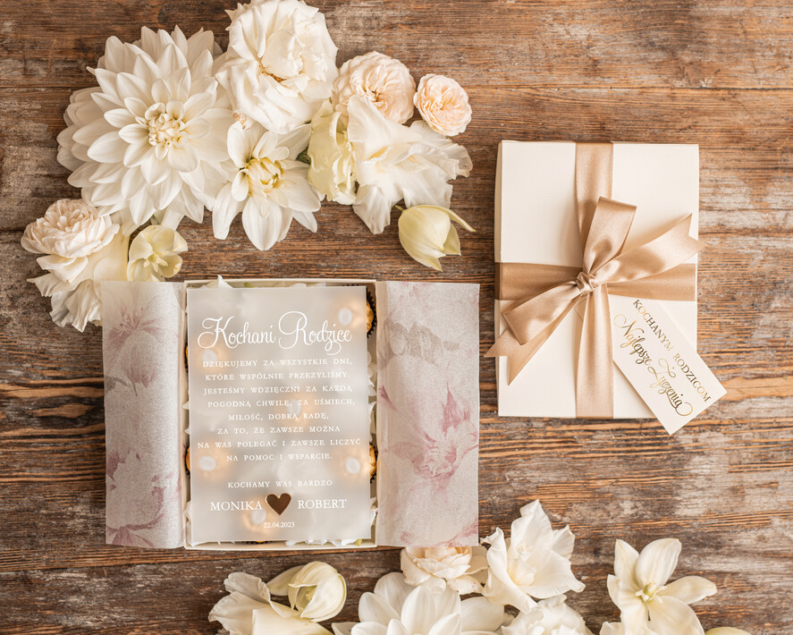 Prezenty, Podziękowania dla Rodziców zestawy słodkości, pudełka na prezenty  prezenty dla rodziców w dniu ślubu1
