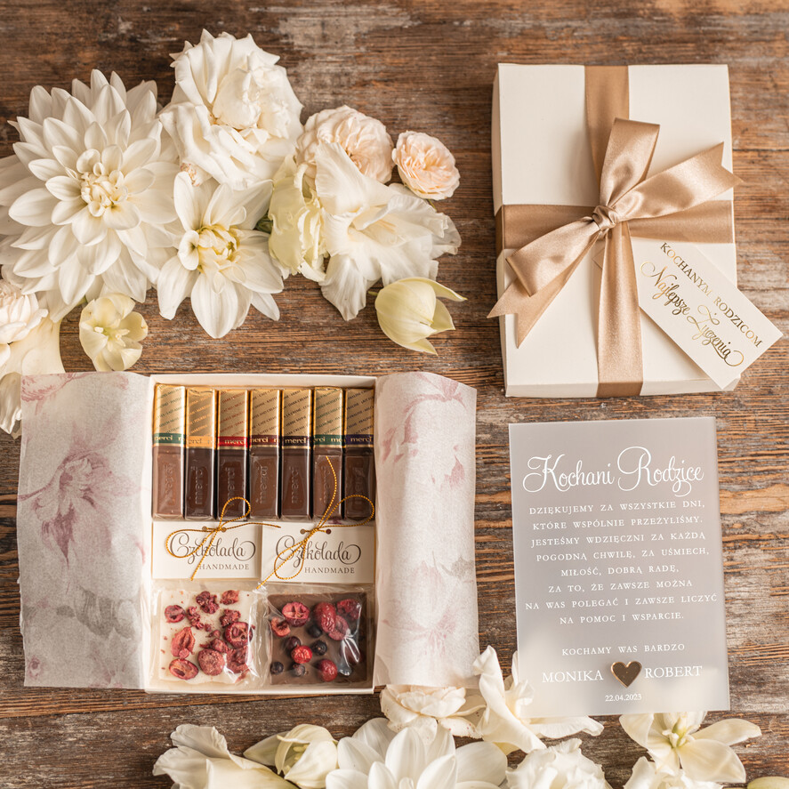 Prezenty, Podziękowania dla Rodziców zestawy słodkości, pudełka na prezenty  prezenty dla rodziców na wesele0