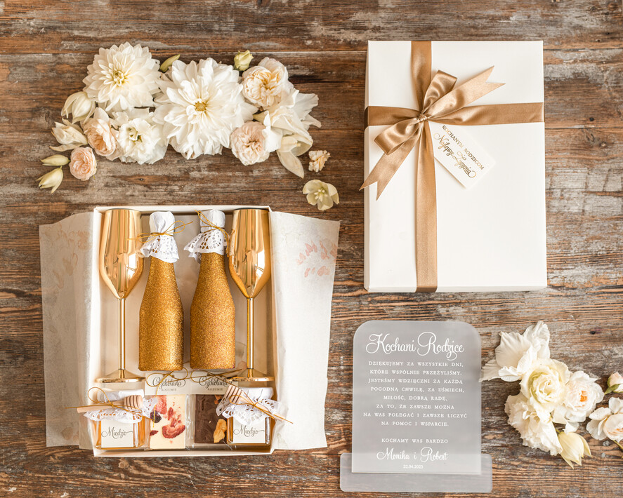Prezenty, Podziękowania dla Rodziców zestawy prezentowe do wina i szampana  prezenty dla rodziców na ślub0