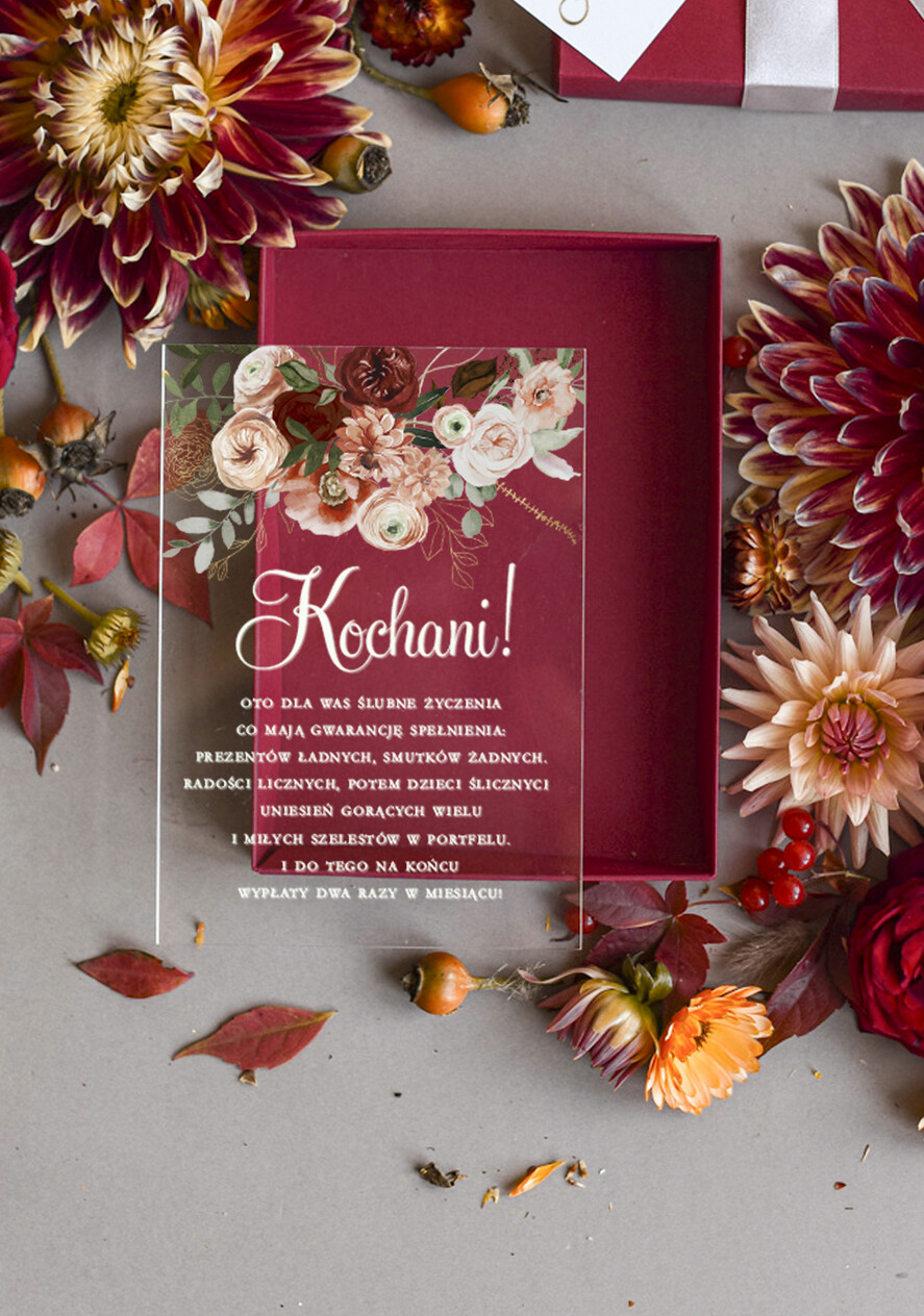  Prezenty dla Młodej Pary  flowerbox, kartki z życzeniami, pudełka na prezenty Kreatywne pomysły na prezent ślubny dla Młodej Pary kartka w pudełku dla Mlodej Pary, życzenia dla Pary Mlodej na pleksi2