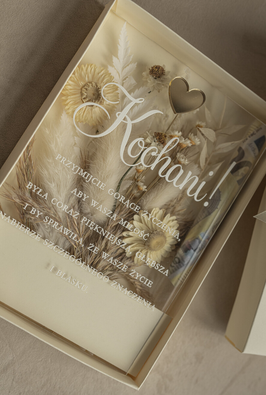  Prezenty dla Młodej Pary  flowerbox, kartki z życzeniami, pudełka na prezenty Welurowe pudełko na pieniądze dla Młodej Pary, Pamiątka Ślubu wraz z zyczeniami pudełko na pieniądze dla Nowożeńców, pleksowa kartka z życzeniami5