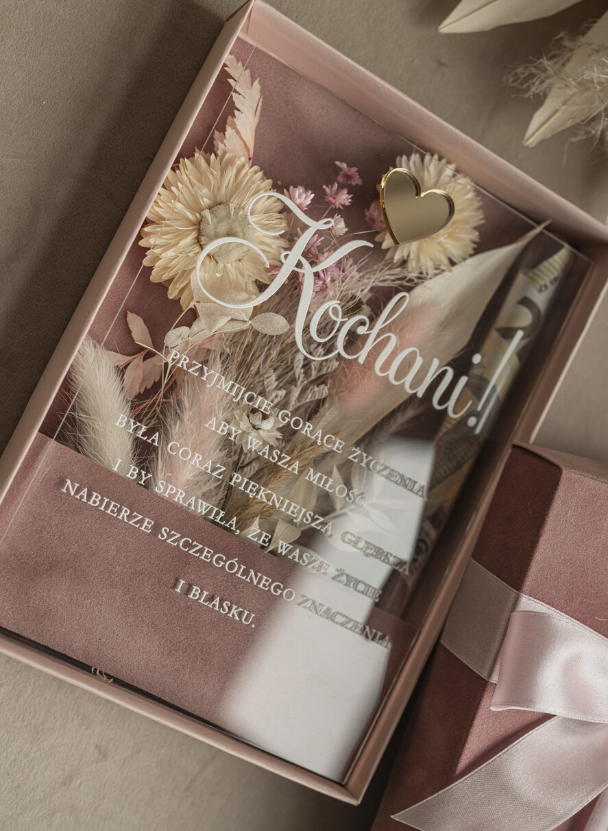  Prezenty dla Młodej Pary  flowerbox, kartki z życzeniami, pudełka na prezenty Welurowe pudełko na pieniądze dla Młodej Pary, Pamiątka Ślubu wraz z zyczeniami pudełko na pieniądze dla Nowożeńców, pleksowa kartka z życzeniami12