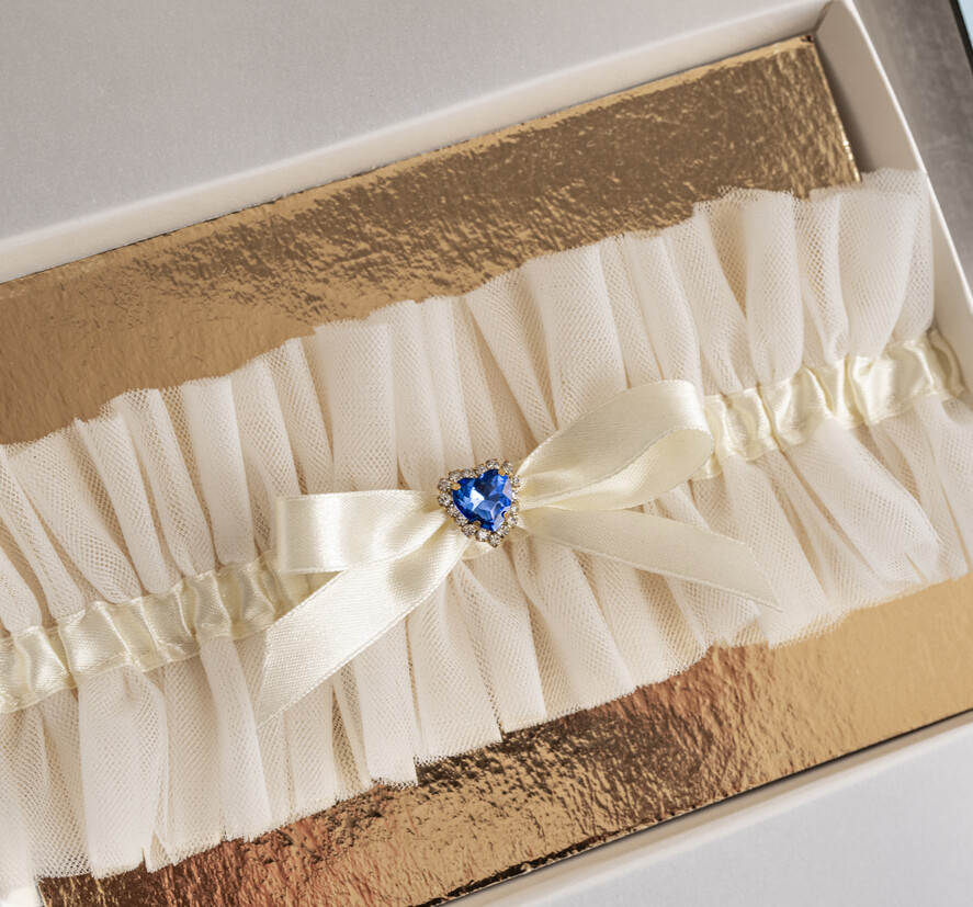 Prezenty dla Panny Młodej  podwiązki ślubne  Prezent dla Panny Młodej od Świadkowej, zestaw prezentowy na panieński, cos niebieskiego podwiązka ślubna2