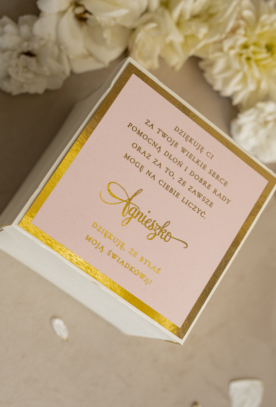 Prezenty dla świadków zestawy słodkości pudełka na prezenty Bombonierka exploding box - podziękowanie- dla świadkowej z bransoletką- czekoladki dla świadkowej - podziękowanie za świadkowanie 3