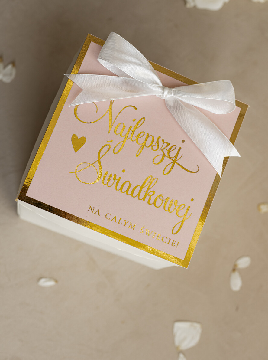 Prezenty dla świadków zestawy słodkości pudełka na prezenty Bombonierka exploding box - podziękowanie- dla świadkowej z bransoletką- czekoladki dla świadkowej - podziękowanie za świadkowanie 3