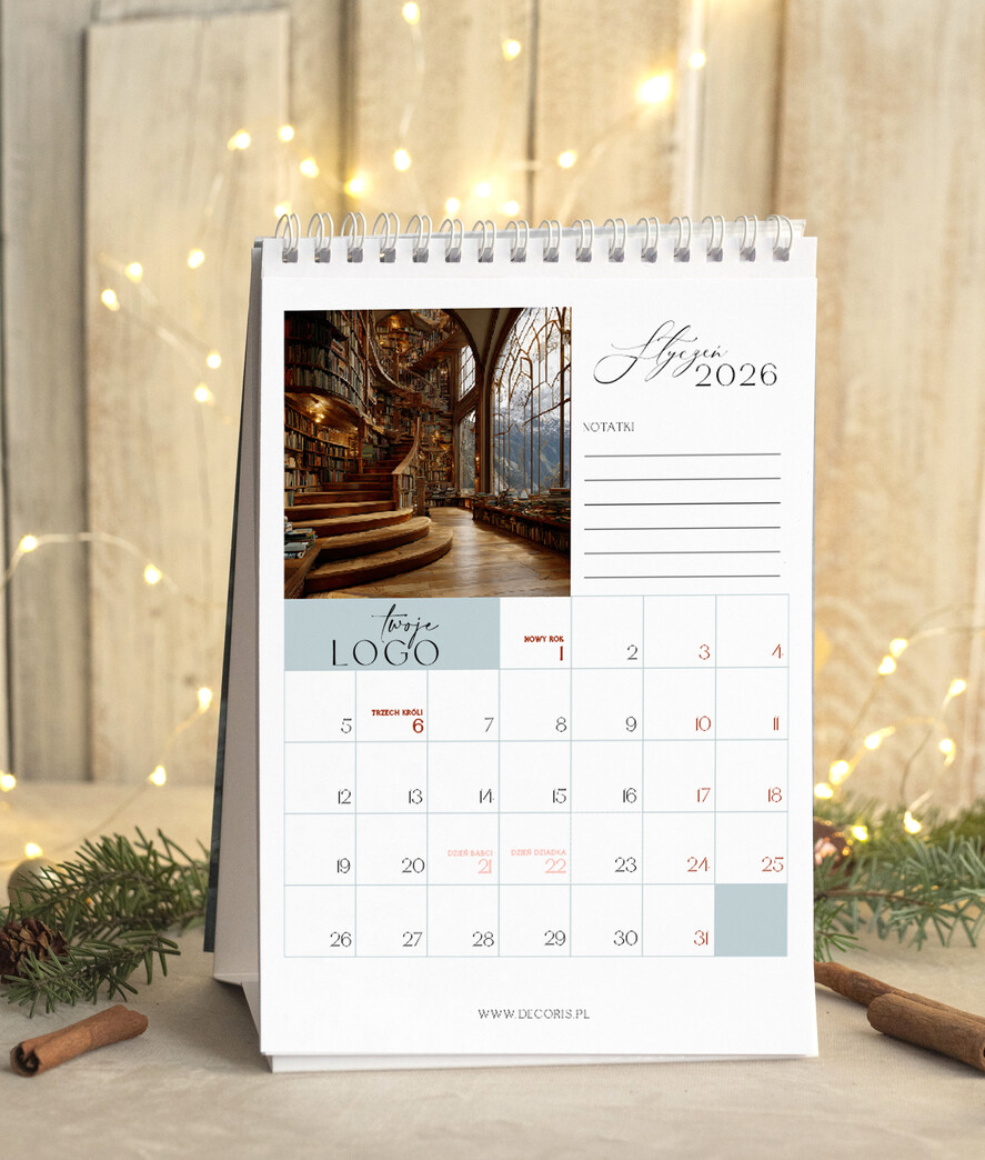 Prezenty oferta dla Firm kalendarze  Prezenty firmowe upominki biznesowe kalendarz stojący A5, prezent dla pracowników dla klientów kalendarz na biurko2