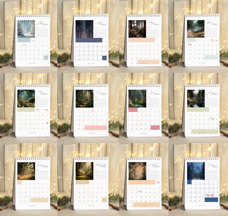Prezenty oferta dla Firm kalendarze  Prezenty firmowe upominki biznesowe kalendarz stojący A5, prezent dla pracowników dla klientów kalendarz na biurko1
