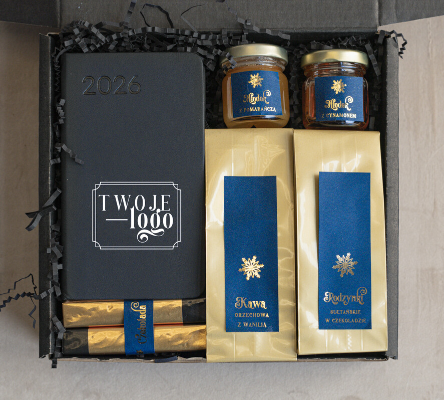 Prezenty oferta dla Firm kalendarze  Prezenty świąteczne dla klientów zestaw z kalendarzem, Upominek biznesowy terminarz z Logo firmy , Prezent firmowy dla Klientów box kosz prezentowy1