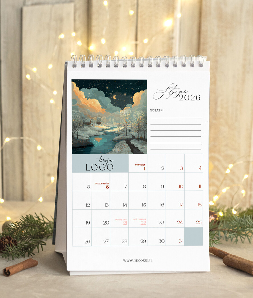 Prezenty oferta dla Firm kalendarze  Prezenty firmowe upominki biznesowe kalendarz stojący A5, prezent dla pracowników dla klientów kalendarz na biurko2