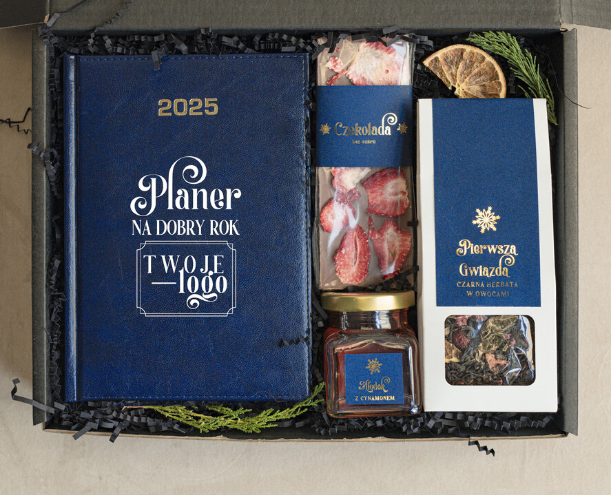 Prezenty oferta dla Firm kalendarze  Prezenty świąteczne dla klientów zestaw z kalendarzem, Upominek biznesowy terminarz z Logo firmy , Prezent firmowy dla Klientów box kosz prezentowy1