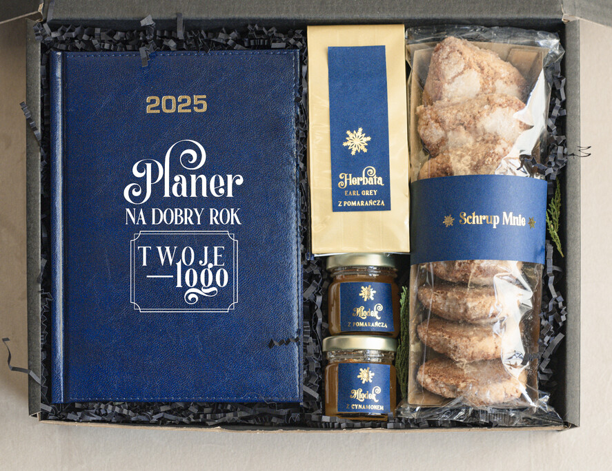 Prezenty oferta dla Firm kalendarze  Prezenty świąteczne dla klientów zestaw z kalendarzem, Upominek biznesowy terminarz z Logo firmy , Prezent firmowy dla Klientów box kosz prezentowy1