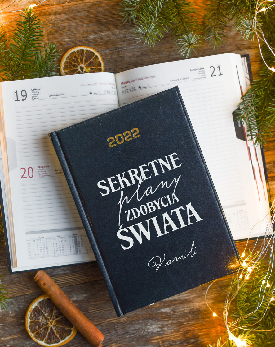 prezenty dla niej kalendarze pomysł na prezent dla żony Terminarz dzienny - Kalendarz z nadrukiem na okladce - Twoj nadruk1