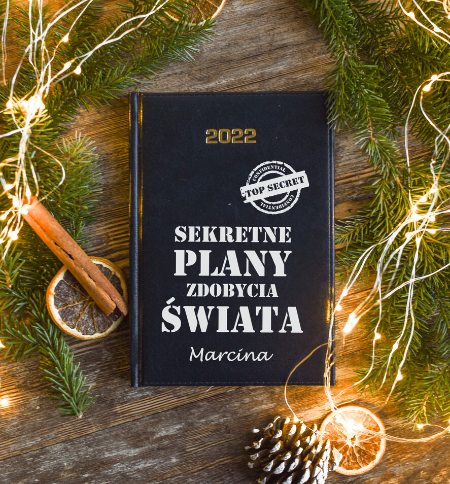 prezenty dla niego kalendarze fajny prezent pod choinkę dla brata Terminarz dzienny - Kalendarz z nadrukiem na okladce - Twoj nadruk1