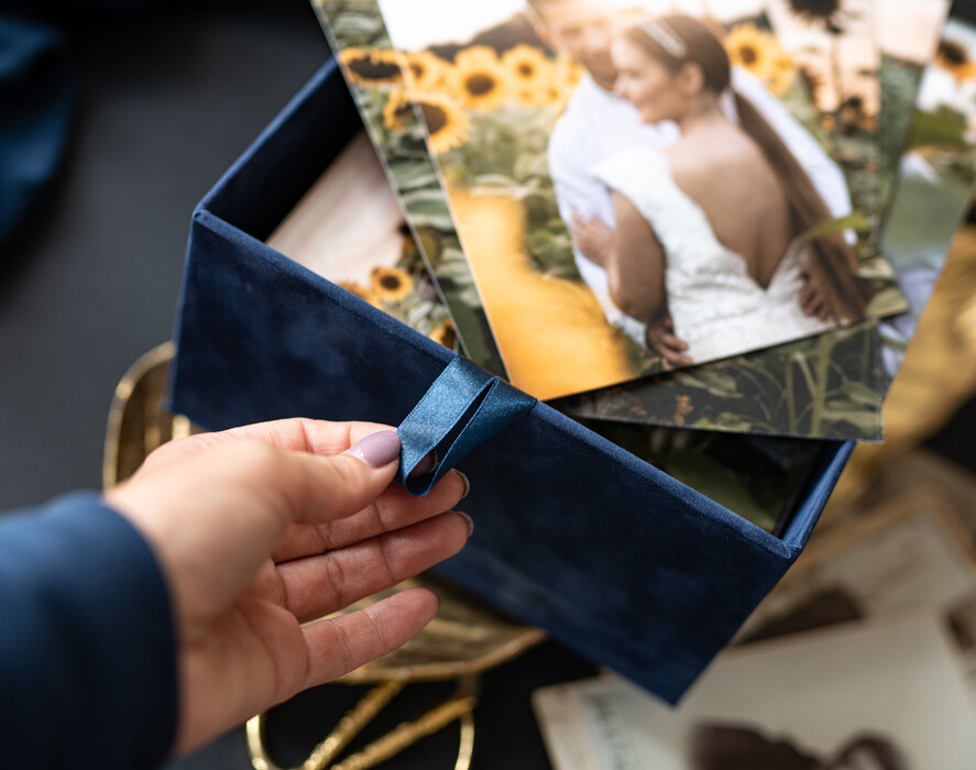 Albumy ślubne Pudełka na zdjęcia  pudełko na zdjęcia eleganckie welurowe pudełko na zdjęcia ślubne, pamiątka ślubu, pudełko od fotografa dla pary młodej, prezent dla młodej pary pudełko na zdjęcia 6