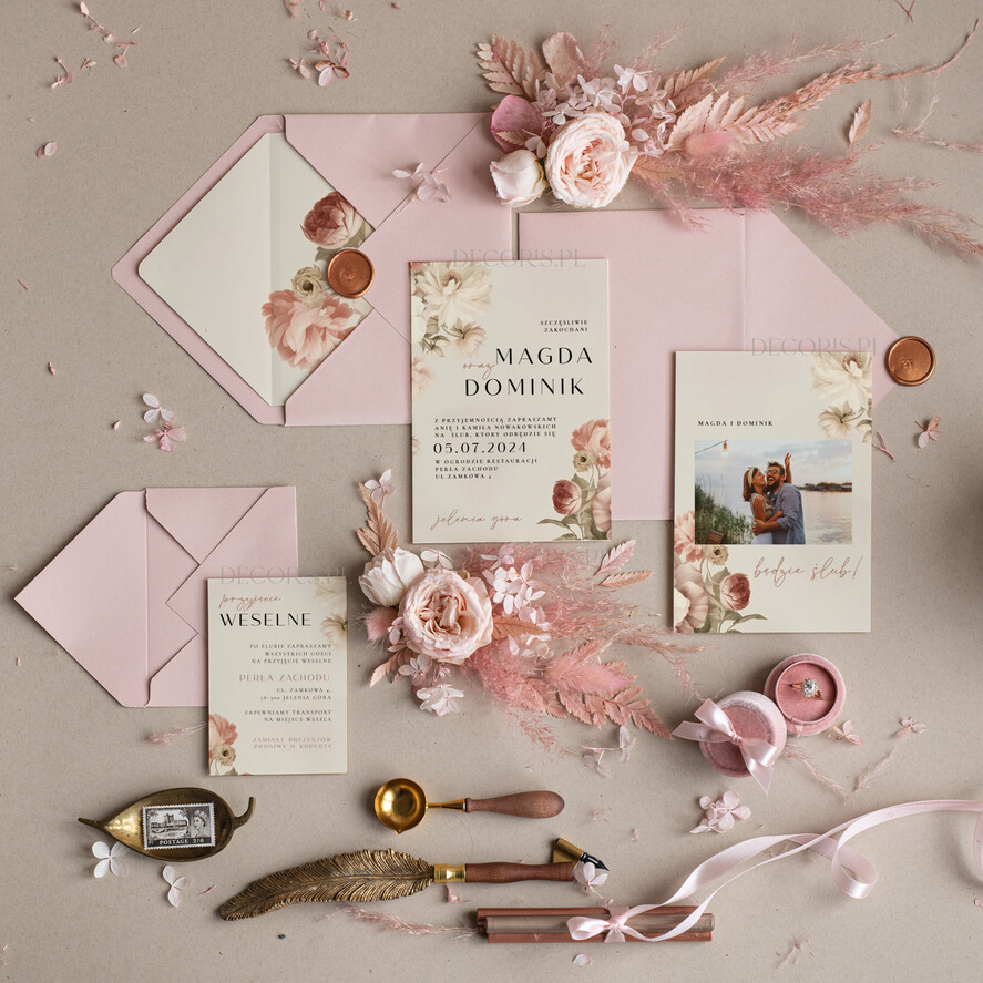 Zaproszenia ślubne Proste i Nowoczesne  proste zaproszenia ślubne ze zdjęciem, minimalistyczne zaproszenia na ślub i wesele ze zdjęciem, delikatne zaproszenie slubne ze zdjęciem, proste wzory zaproszeń ślubnych3