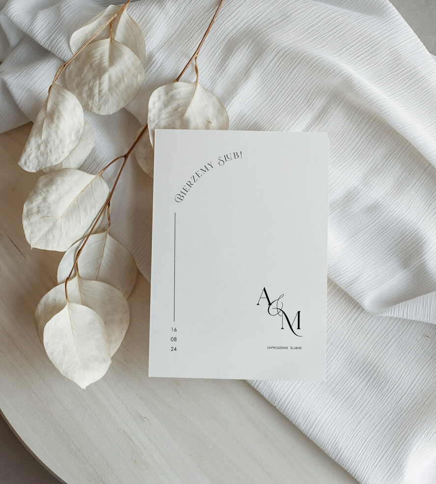 Zaproszenia ślubne Proste i Nowoczesne  eleganckie zaproszenia ślubne, nowoczesne zaproszenia slubne, delikatne zaproszenia na slub, proste wzory zaproszeń ślubnych, minimalistyczne zaproszenia ślubne2