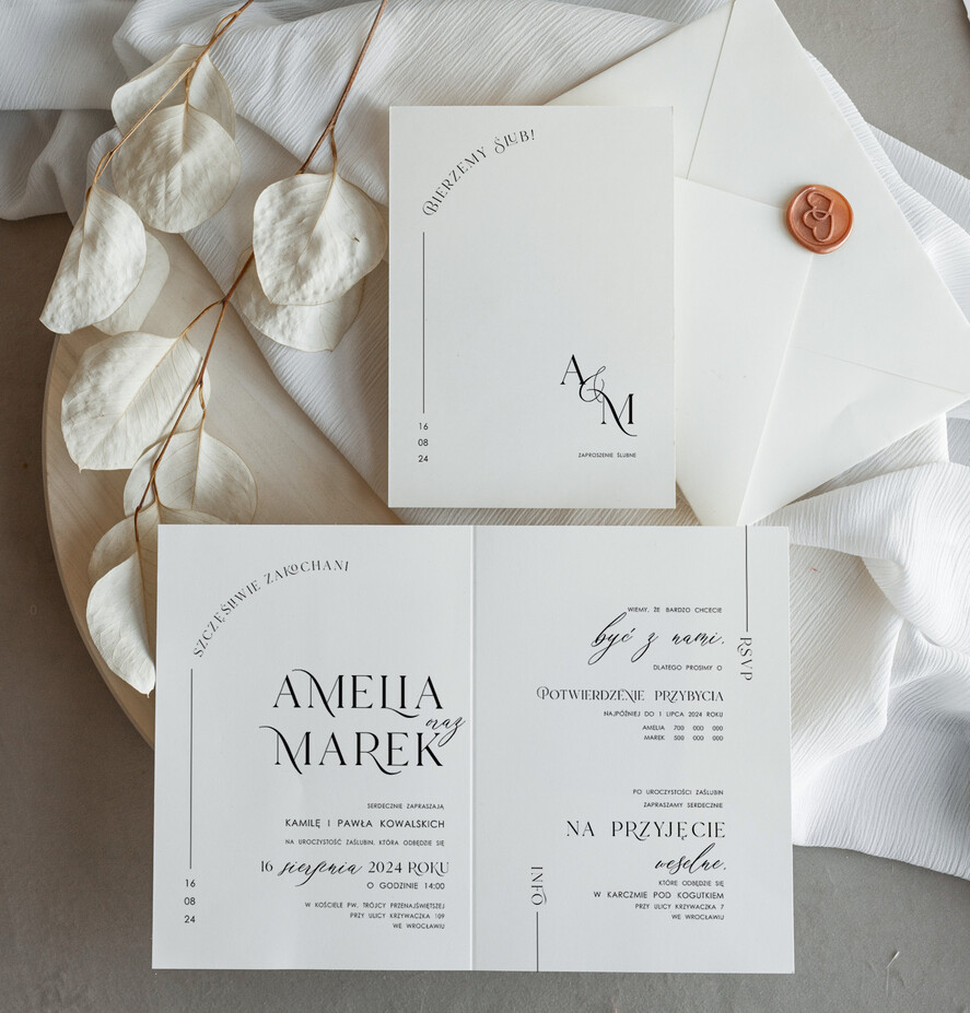 Zaproszenia ślubne Proste i Nowoczesne  eleganckie zaproszenia ślubne, nowoczesne zaproszenia slubne, delikatne zaproszenia na slub, proste wzory zaproszeń ślubnych, minimalistyczne zaproszenia ślubne0