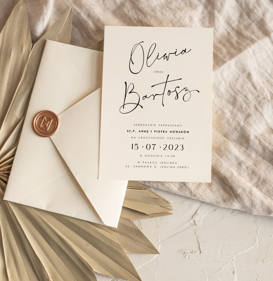 Zaproszenia ślubne Proste i Nowoczesne  minimalistyczne zaproszenia ślubne, proste zaproszenia na ślub i wesele, delikatne zaproszenia slubne, zaproszenia ślubne w kolorze ecru, proste wzory zaproszeń2