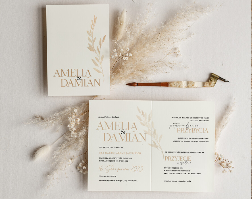 Zaproszenia ślubne Proste i Nowoczesne  składane zaproszenia ślubne, proste zaproszenia na ślub i wesele, delikatne zaproszenia slubne, zaproszenia na slub nowoczesne zaproszenia slubne1