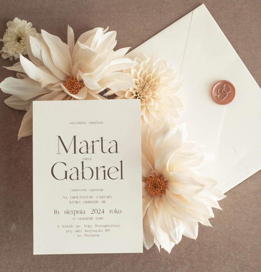 Zaproszenia ślubne Proste i Nowoczesne  minimalistyczne zaproszenia ślubne, proste zaproszenia na ślub i wesele, delikatne zaproszenia slubne, zaproszenia ślubne w kolorze ecru, proste wzory zaproszeń2