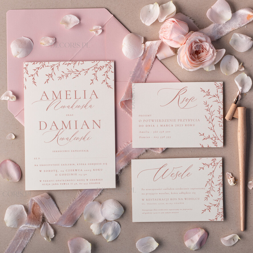 Zaproszenia ślubne Proste i Nowoczesne  minimalistyczne zaproszenia ślubne, proste zaproszenia na ślub i wesele, proste zaproszenia slubne, proste wzory zaproszeń na ślub cywilny 0