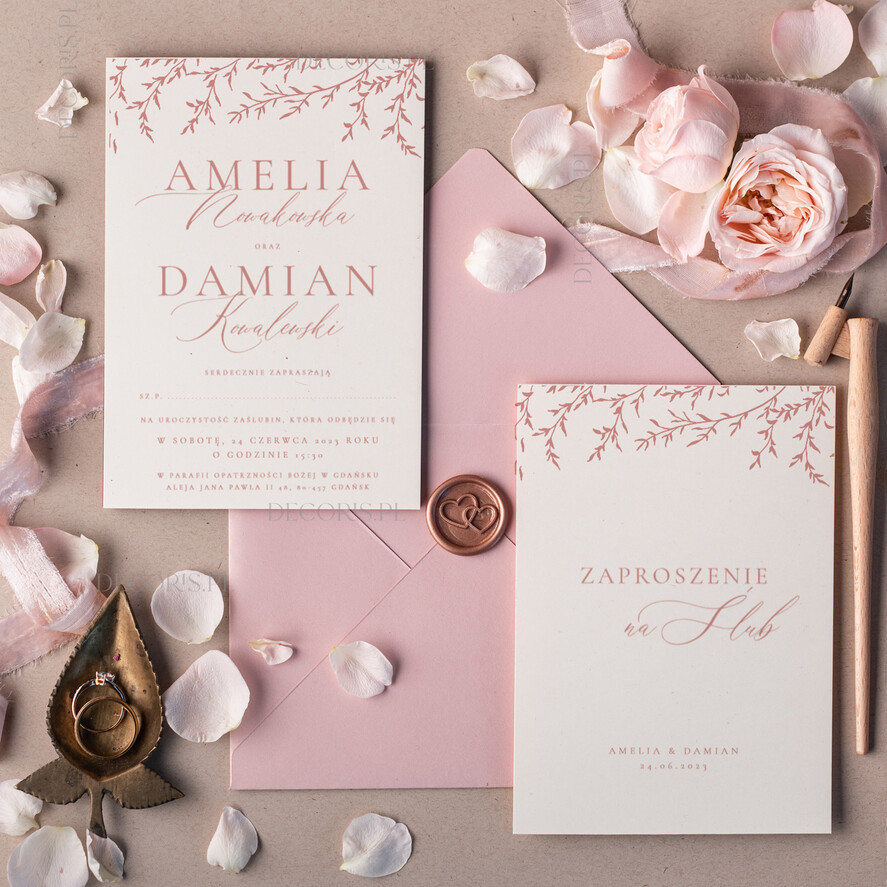 Zaproszenia ślubne Proste i Nowoczesne  minimalistyczne zaproszenia ślubne, proste zaproszenia na ślub i wesele, proste zaproszenia slubne, proste wzory zaproszeń na ślub cywilny 1