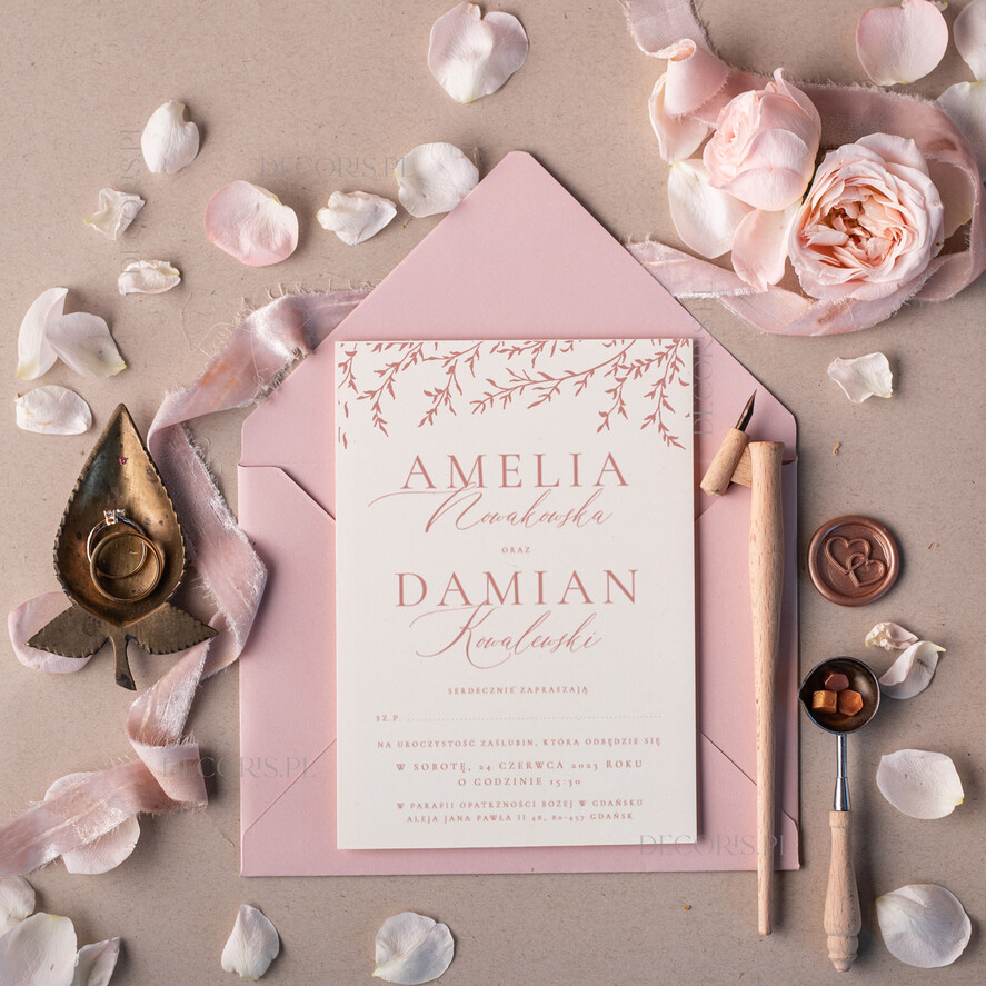 Zaproszenia ślubne Proste i Nowoczesne  minimalistyczne zaproszenia ślubne, proste zaproszenia na ślub i wesele, proste zaproszenia slubne, proste wzory zaproszeń na ślub cywilny 2