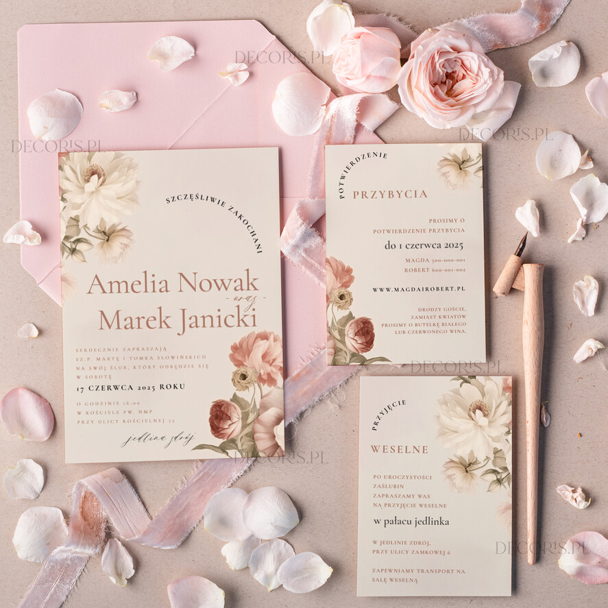 Zaproszenia ślubne Proste i Nowoczesne  proste zaproszenia ślubne ze zdjęciem, minimalistyczne zaproszenie na ślub i wesele ze zdjęciem, delikatne zaproszenia na ślub cywilny1
