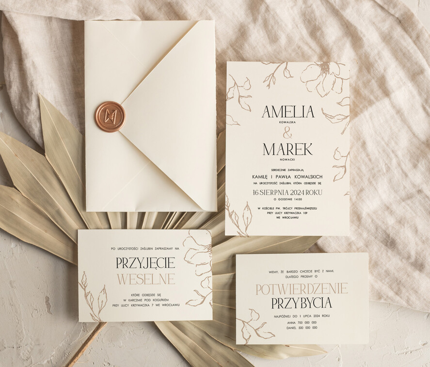 Zaproszenia ślubne Proste i Nowoczesne  nowoczesne zaproszenia slubne  w kolorze ecru, proste zaproszenia na ślub, delikatne zaproszenia slubne, eleganckie zaproszenia na slub, proste wzory0