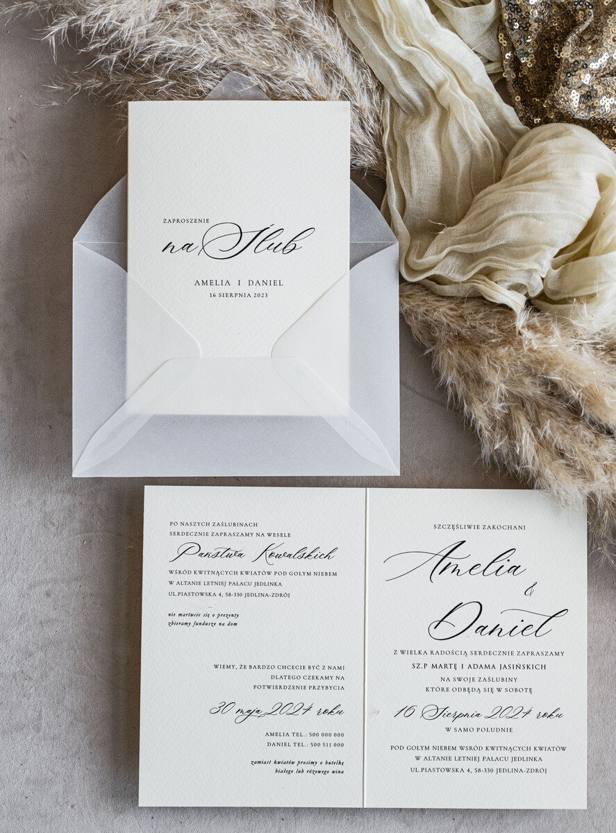 Zaproszenia ślubne Proste i Nowoczesne  proste zaproszenia ślubne, minimalistyczne zaproszenia na ślub i wesele, delikatne zaproszenia slubne, proste wzory zaproszeń ślubnych, składane zaproszenia ślubne6