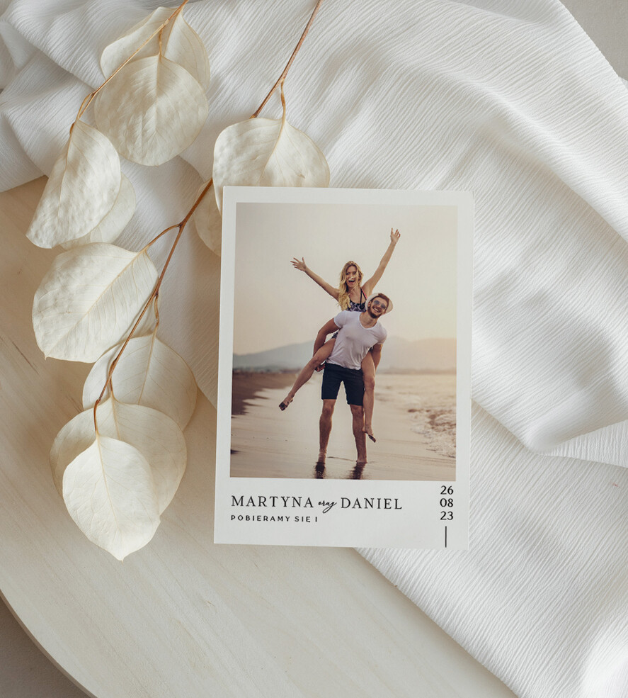 Zaproszenia ślubne Proste i Nowoczesne  zaproszenia slubne delikatne ze zdjęciem, proste zaproszenia na ślub ze zdjęciem, delikatne zaproszenia slubne, eleganckie zaproszenia na slub ze zdjęciem2