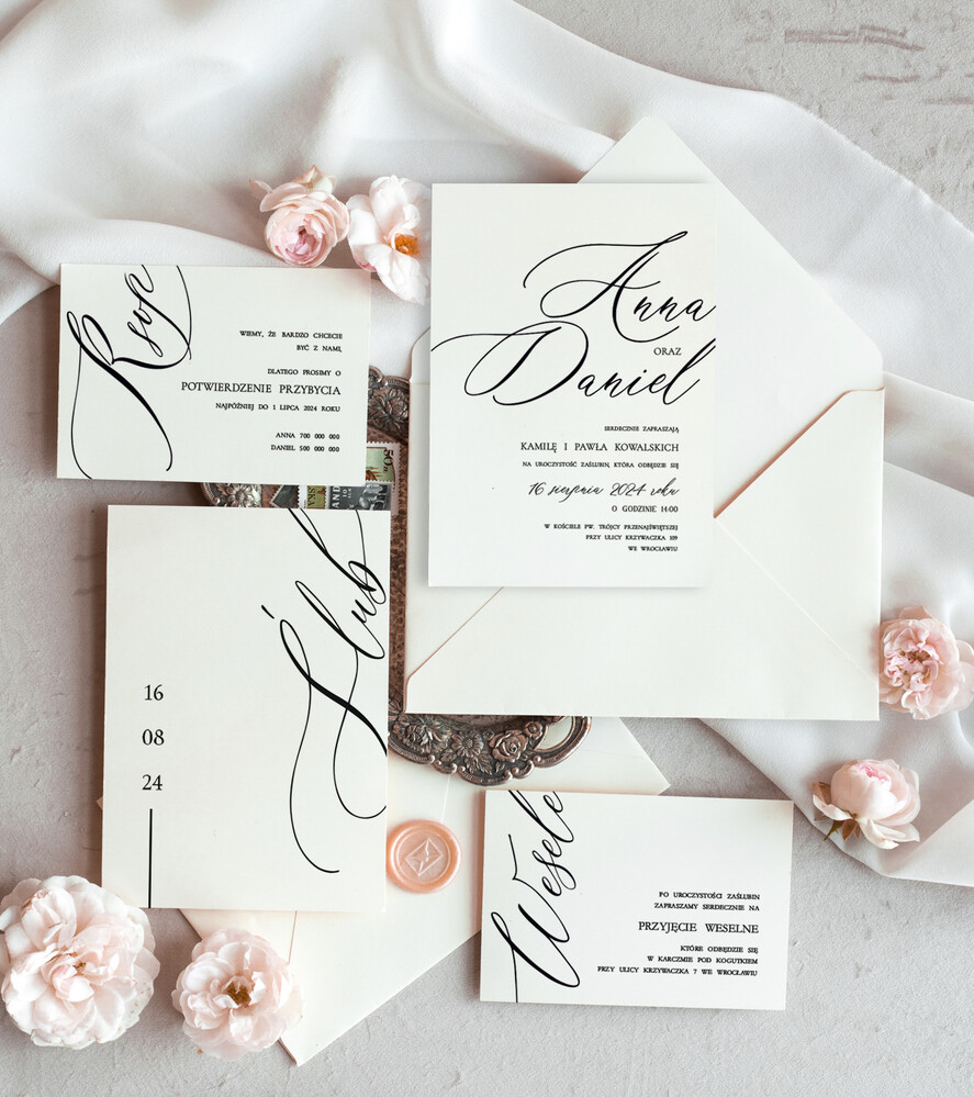 Zaproszenia ślubne Proste i Nowoczesne  nowoczesne zaproszenia slubne, proste zaproszenia na ślub, delikatne zaproszenia slubne, zaproszenia na slub z welurową kopertą, proste wzory zaproszeń ślubnych0