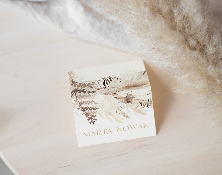 Winietki Nowoczesne prosta forma  delikatne wizytówki na stół weselny, proste wizytówki na stoły weselne, winietki ślubne, proste winietki dla gości3