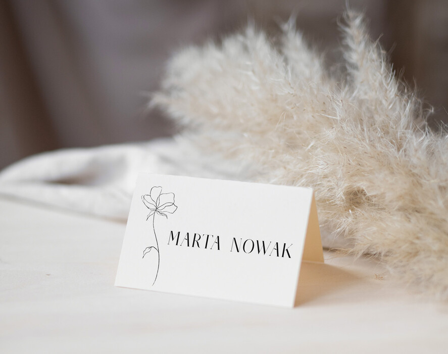 Winietki Nowoczesne prosta forma  delikatne wizytówki na stół weselny, proste wizytówki na stoły weselne, winietki ślubne, proste winietki dla gości, winietki na stoły weselne2
