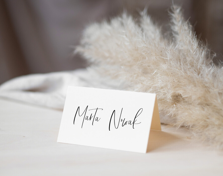 Winietki Nowoczesne prosta forma  proste i eleganckie winietki na stół weselny, wizytówki ślubne, nowoczesne wizytówki na stoły weselne, rustykalne winietki na stol weselny0
