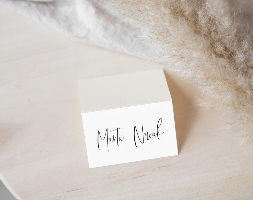 Winietki Nowoczesne prosta forma  proste i eleganckie winietki na stół weselny, wizytówki ślubne, nowoczesne wizytówki na stoły weselne, rustykalne winietki na stol weselny3