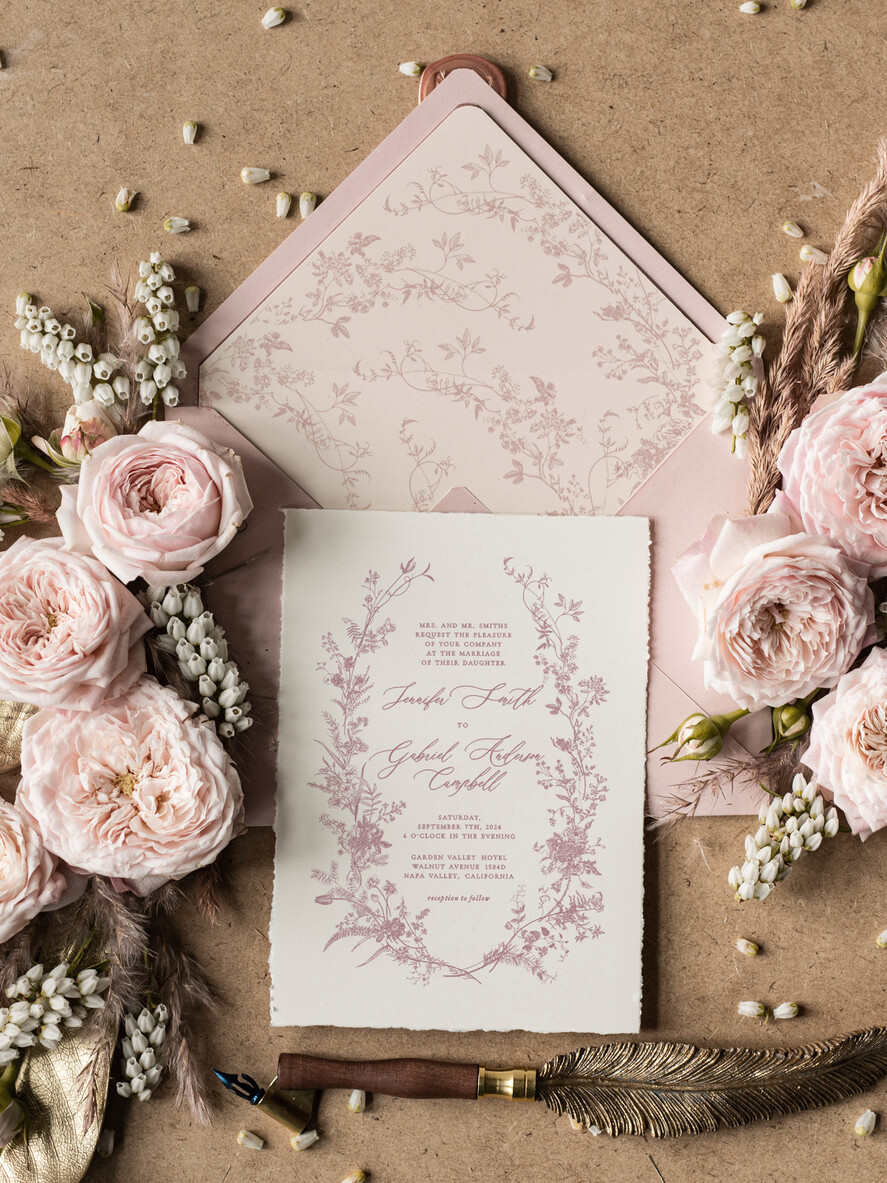 Zaproszenia ślubne Wydzierane Brzegi delikatne zaproszenia ślubne, wydzierane zaproszenia ślubne, eleganckie zaproszenia na ślub, rustykalne zaproszenia slubne, zaproszenia ślubne ze wstążką  1