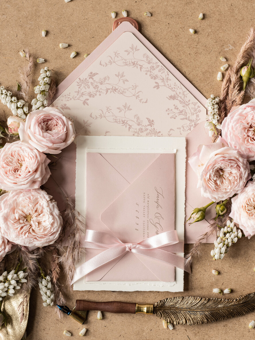 Zaproszenia ślubne Wydzierane Brzegi delikatne zaproszenia ślubne, wydzierane zaproszenia ślubne, eleganckie zaproszenia na ślub, rustykalne zaproszenia slubne, zaproszenia ślubne ze wstążką  3