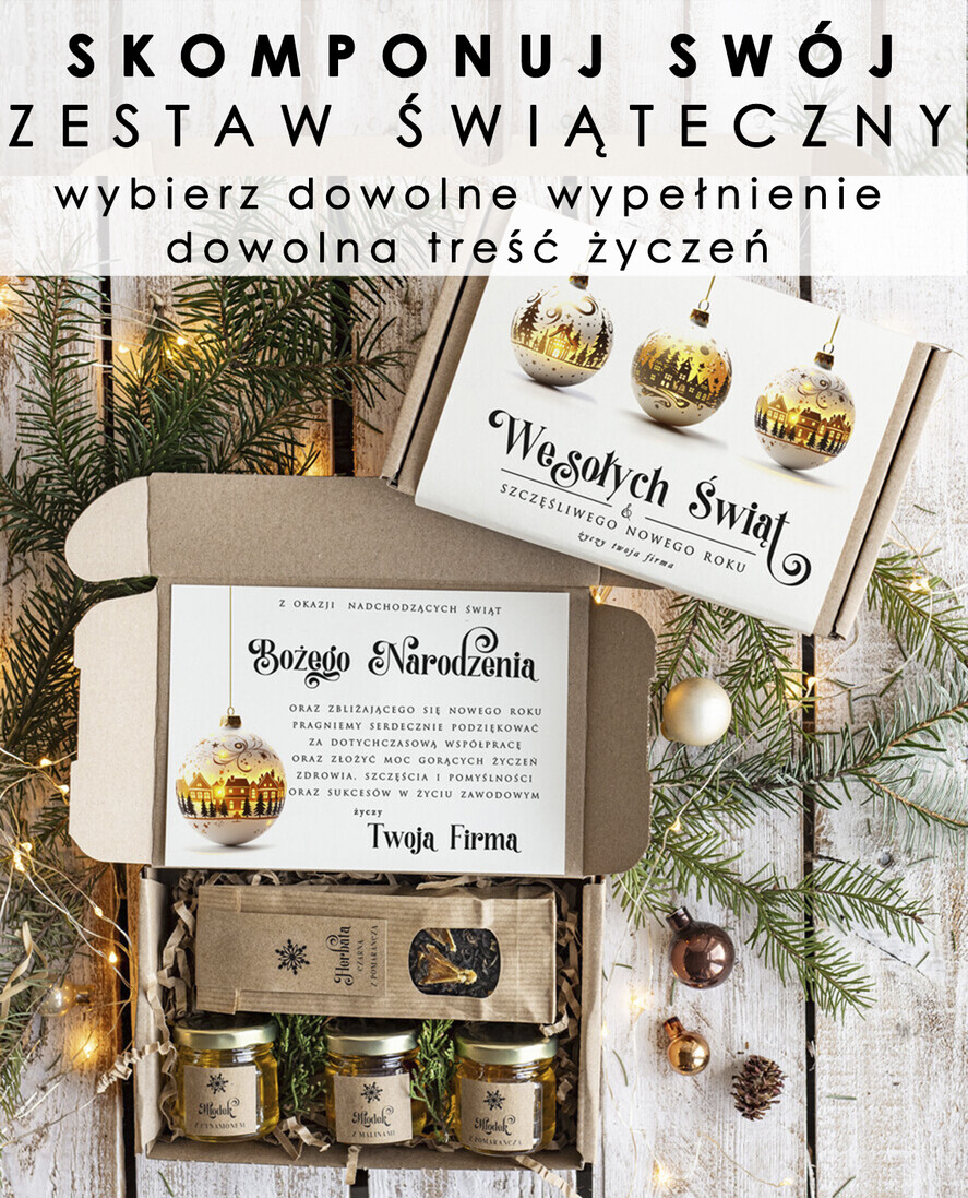 Prezenty oferta dla Firm skomponuj własny zestaw prezentowy zestaw świąteczny od firm z wybranymi produktami, prezenty biznesowe z logo firmy, eleganckie zestawy świąteczne, wybierz własny prezent dla pracowników lub kontrahentów0