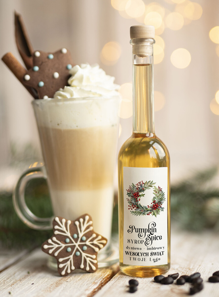 Prezenty oferta dla Firm MIODY KONFITURY SOKI Syrop do kawy Pumpkin Spice Dyniowy  biznesowe Upominki firmowe dla pracowników0